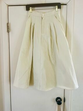 VTG Style 50s Cottagecore Farmers Market Cotton High Waist Prairie Midi Skirt S